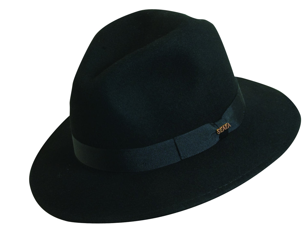 Scala Norfolk Crushable Wool Fedora Dress Hat