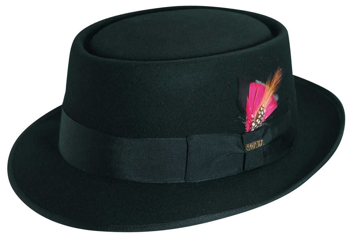 Big Size Solid Upbrim Pork Pie Fedora – Paper Straw, Stiff 