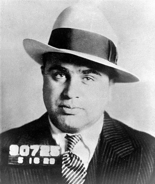 Al Capone in his fedora, 1929 arrest photo