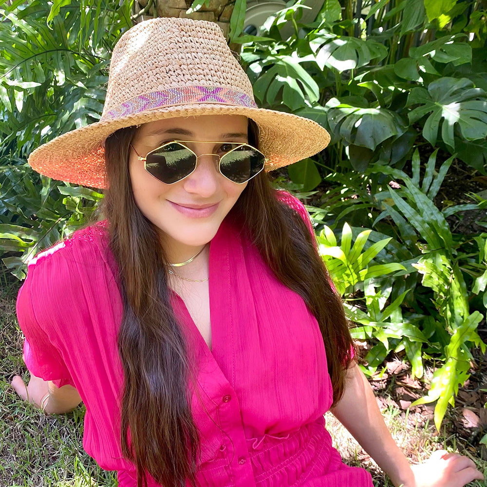 Nikki Beach Alexis Crochet Raffia Fedora – Fedoras.com display picture 1