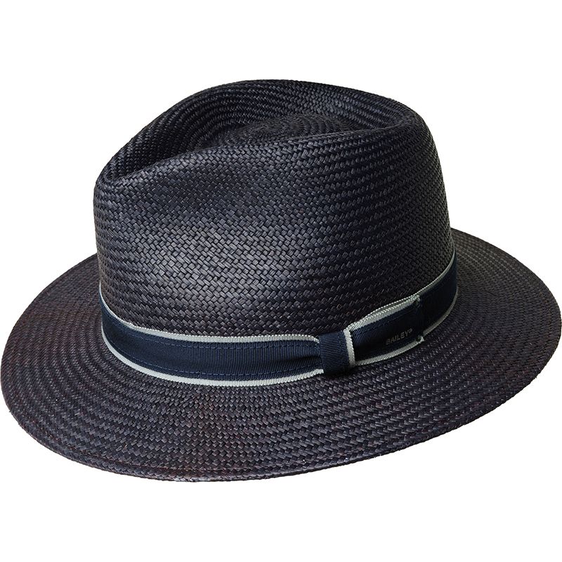 Men’s Bailey of Hollywood Salter Hat Fedora Genuine Panama Straw orders Black ribbon S