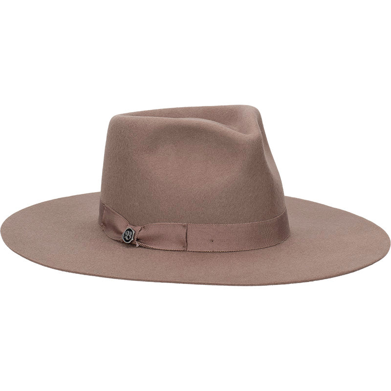 Bencraft Hatters. Biltmore Hat with Ribbon Band - Beige Biltmore-The-Bones-Flat-Brim-  main image 4