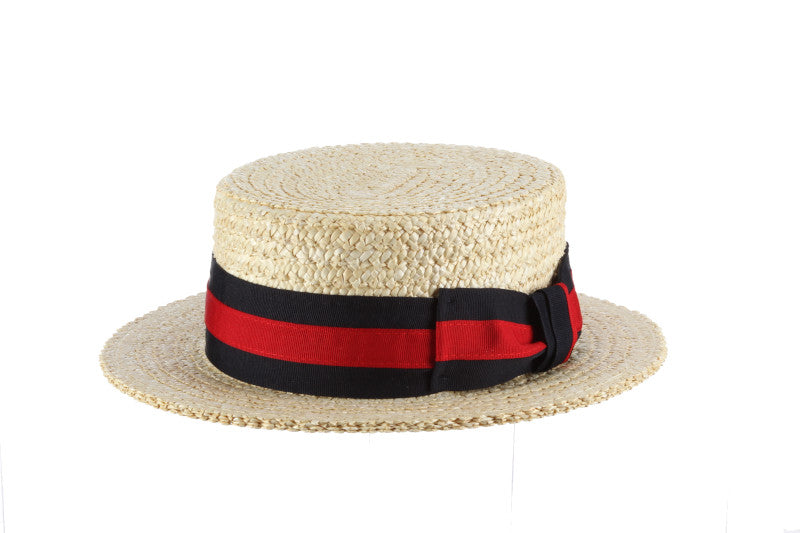 Gucci Red and Cream Striped Boater Hat Gucci | Accessories | Gucci Red And Cream Striped Boater Hat  main image 2