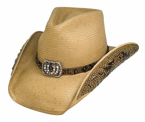Cowgirl Fantasy Straw Cowboy Hat (M) - \