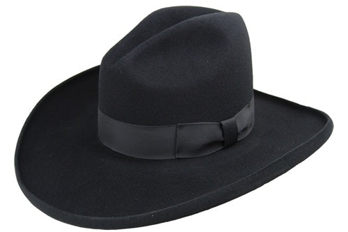 Chapeau western cowboy noir mélangé angora Bailey 4X - Taille 7 1/2