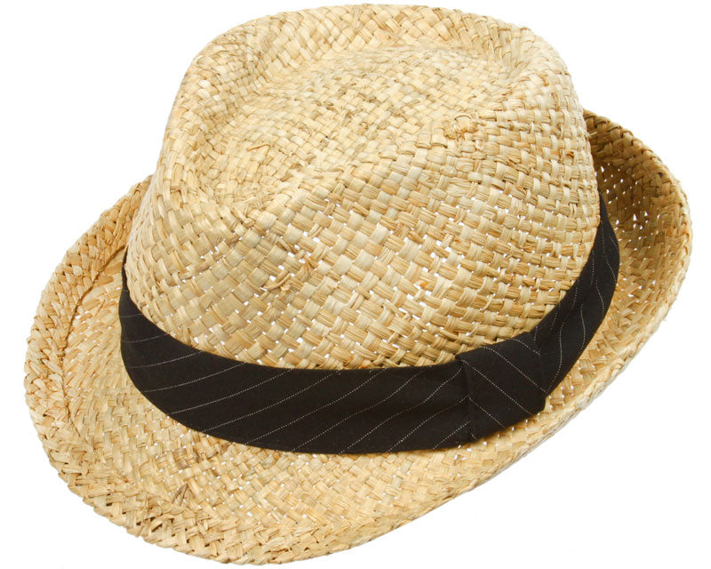 Laguna Woven Straw Fedora with Pinstripe Band – Fedoras.com