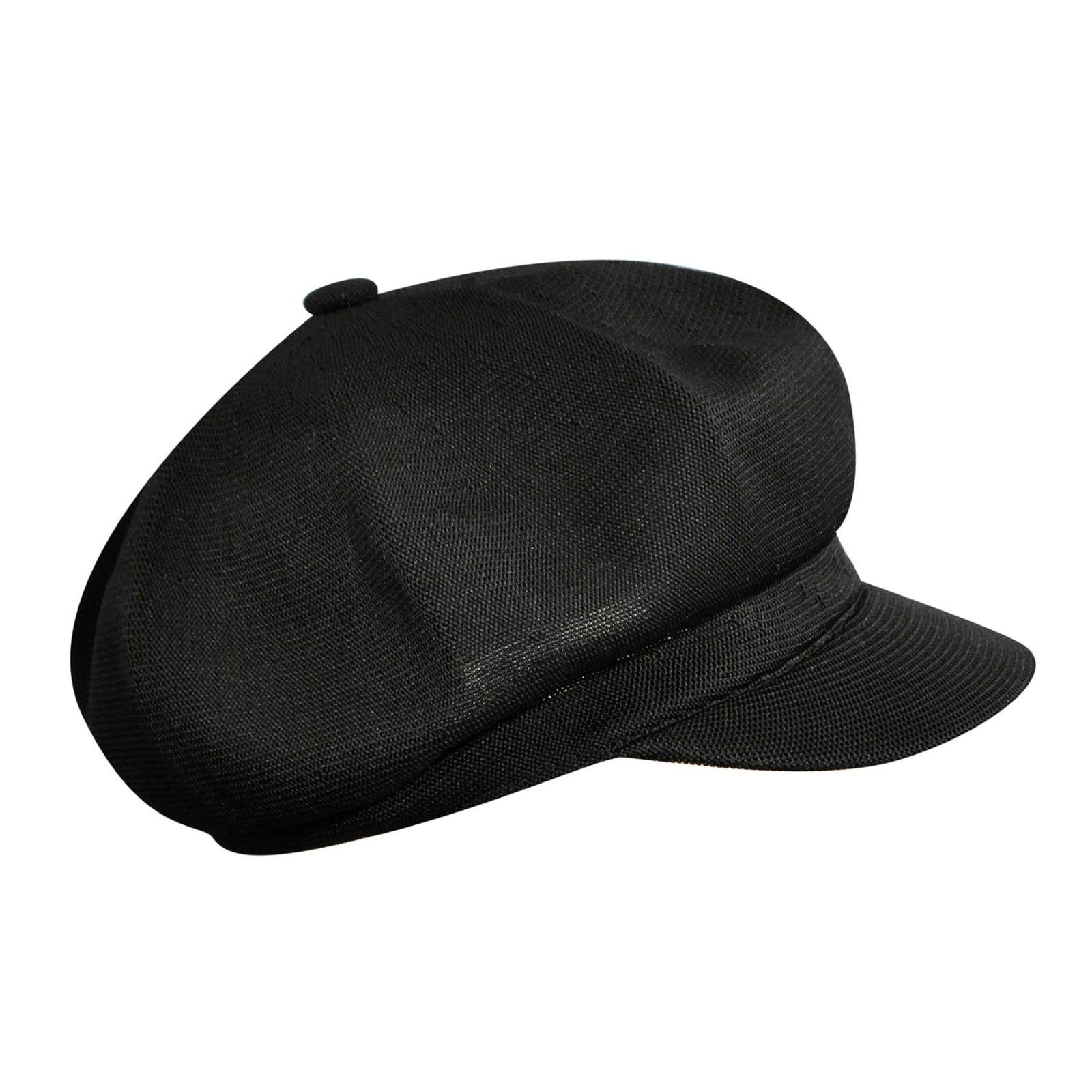 Casquette Kangol Ventair Newsboy - Taille M - Noir - Vintage 90s - Fabriquée à Taïwan