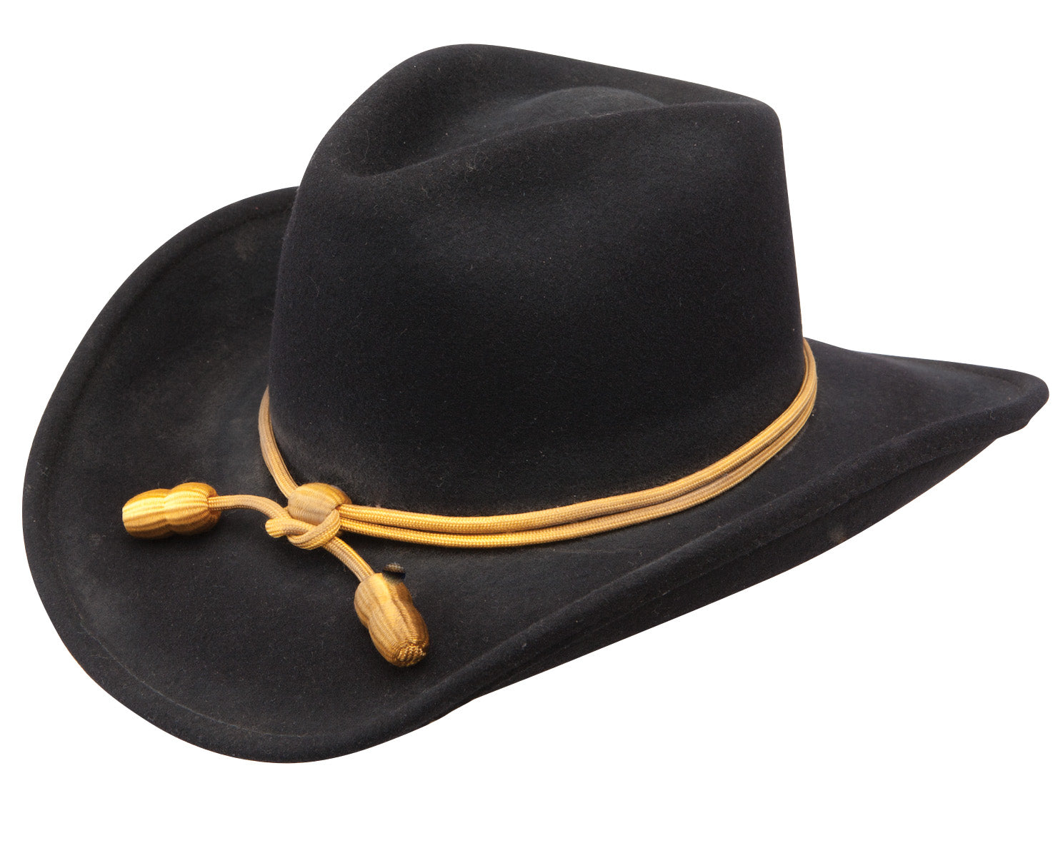 Stetson John Wayne Chinook Wool Felt Gambler Hat Size 7 1/8 Black