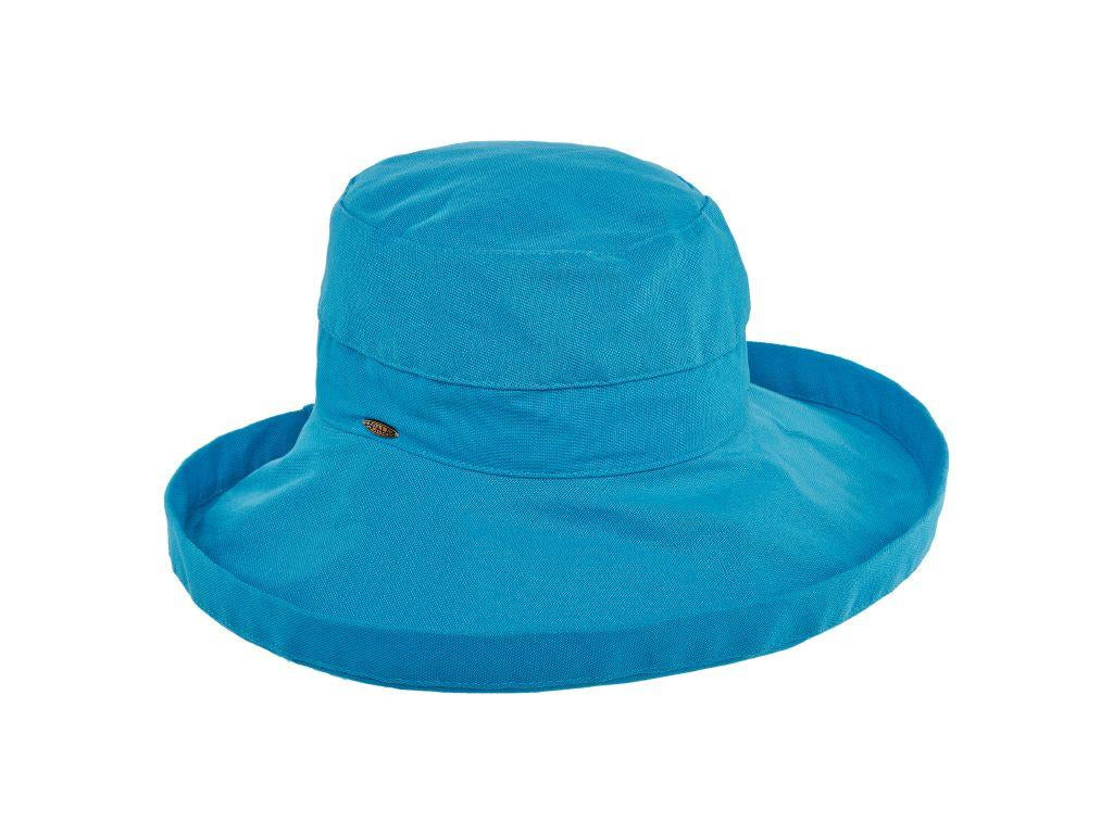 SCALA Collezcone Size OSFA Blue Turquoise Cotton  Khaki Floppy Sun Hat $89 NEW Scala Sun Hats for Women & Kids – Village Hat Shop main image 3