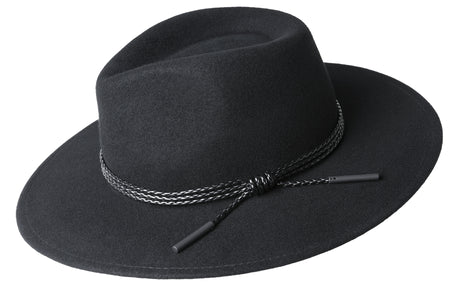 Bailey of Hollywood Cappello Klaxon Pork Pieof Feltro di Lana da Musicista S (54-55 cm) - Nero