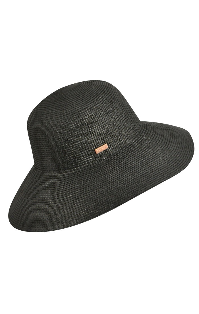 betmar Black Wide-Brim Sun Hat with Embroidered Logo Amazon.com: Custom Logo Embroidered Sun Hat for Men/Women  main image 4